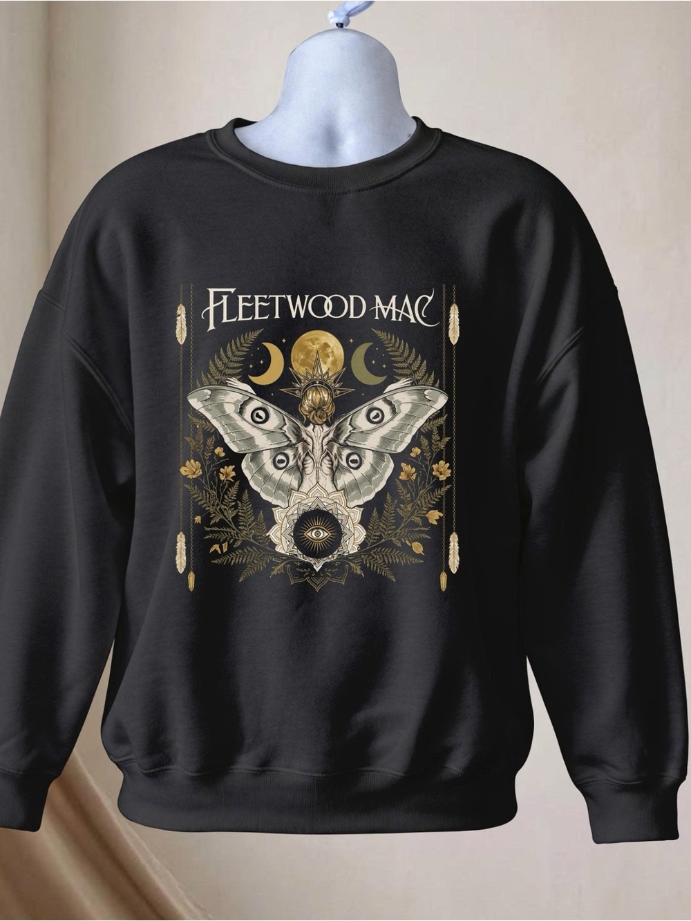 Fleetwood Mac Moth Graphic Crewneck Sweatshirt
